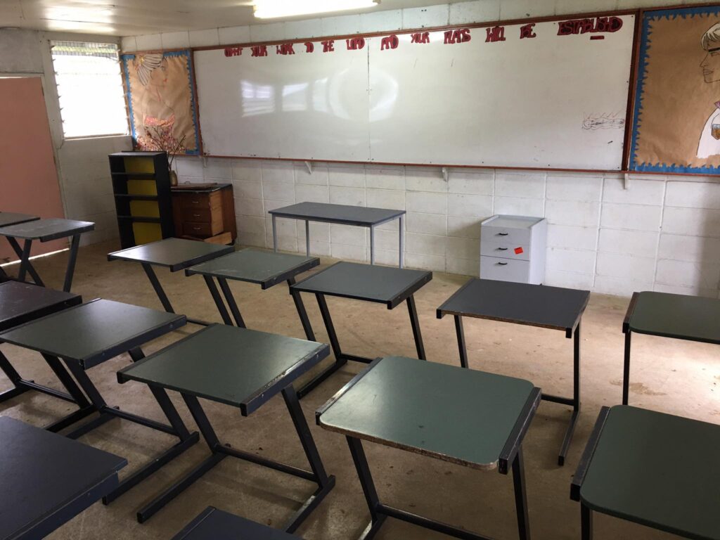 One of the Students Classrooms receives new desk